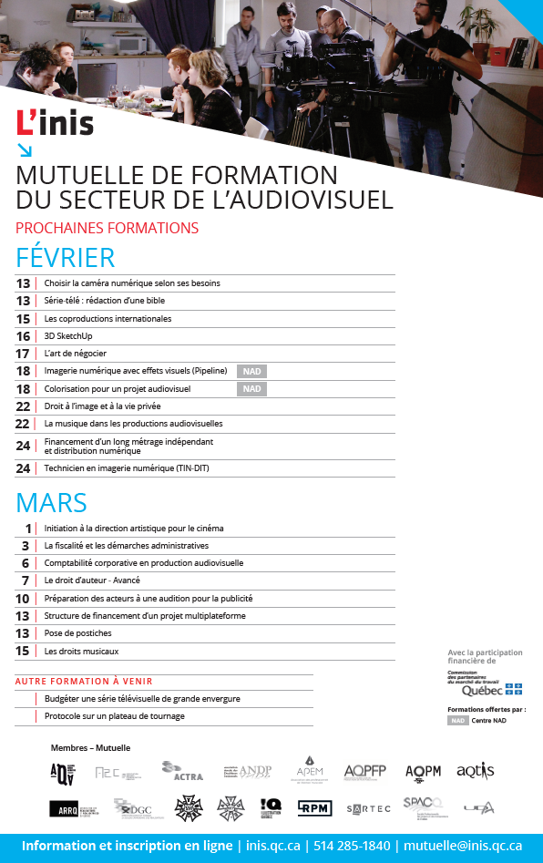 Prochaines formations à L'inis